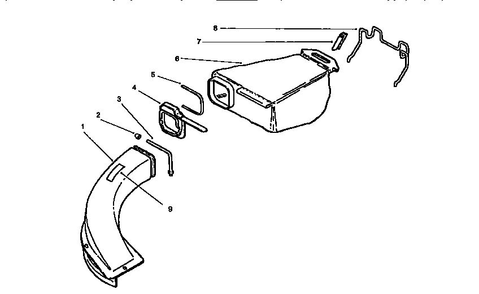 Part Location Diagram of 89801 Lawn Boy Bag Assembly
